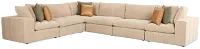 Cruz Light Beige Fabric 6-piece Modular Sectional