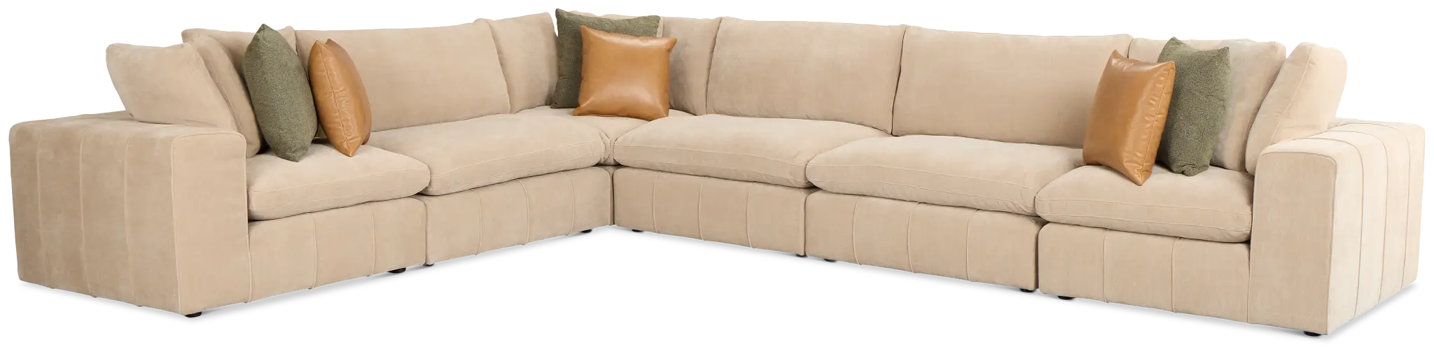 Cruz Light Beige Fabric 6-piece Modular Sectional Cruz Light Beige Fabric 6-piece Modular Sectional