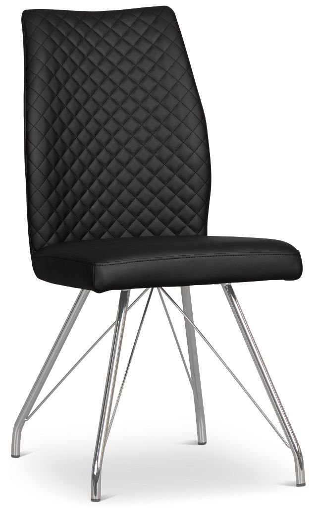 Lima Black Upholstered Side Chair