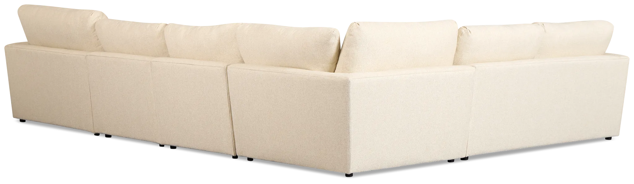 Maxwell Light Beige Fabric Large Right Chaise Sectional