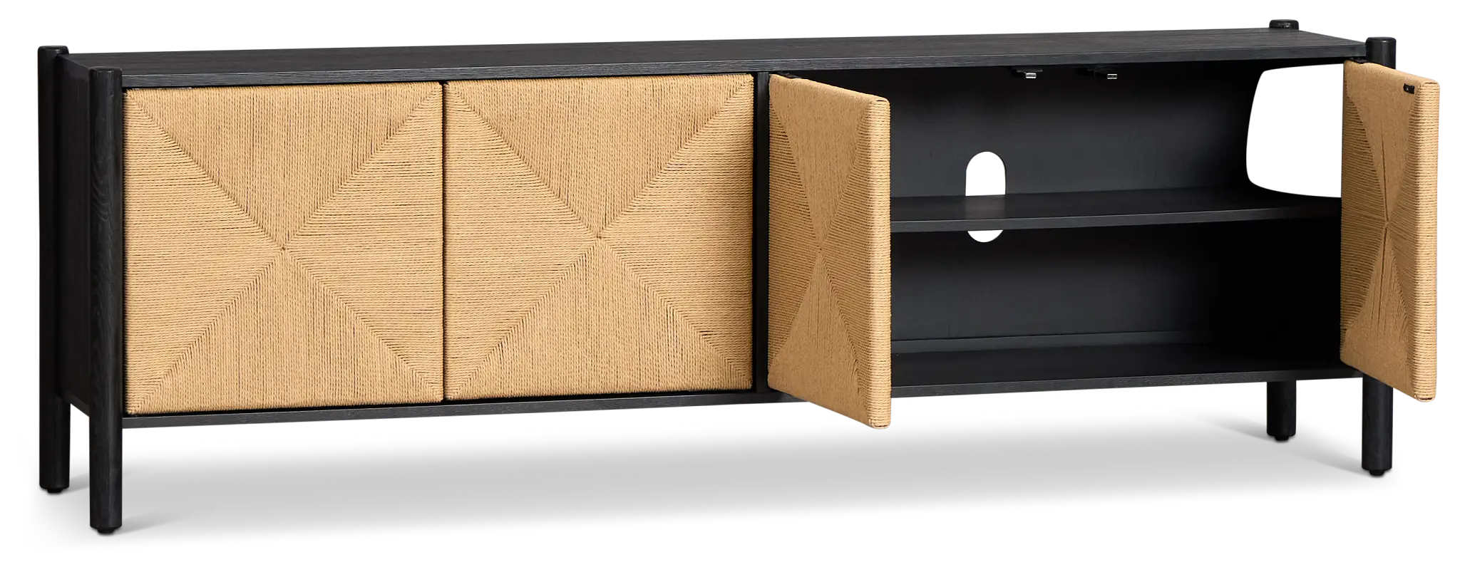 Santorini Black 84" Tv Stand Santorini Black 84" Tv Stand