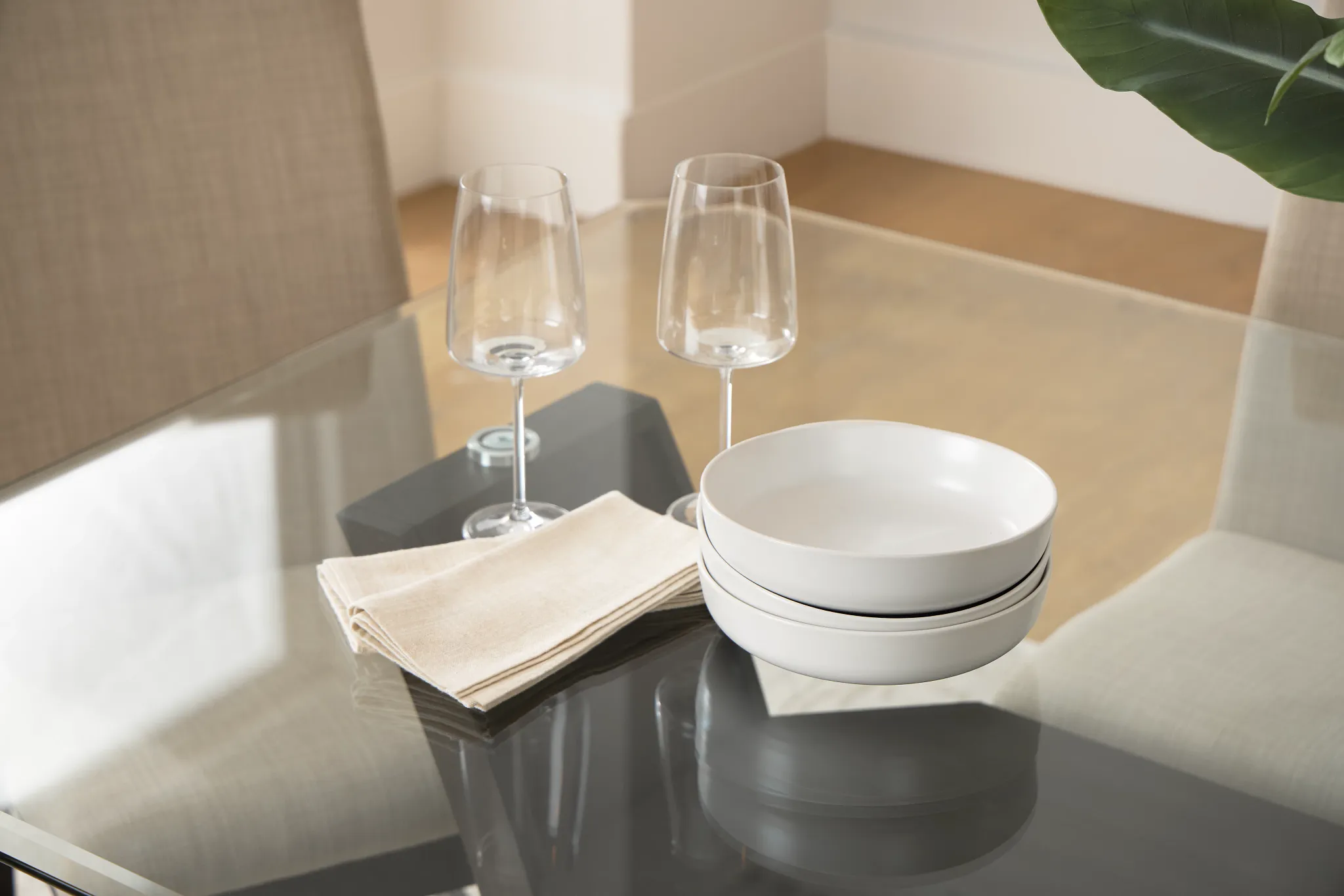 Roswell Glass Rectangular Table