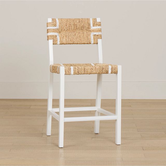 Nantucket Light Tone 24" Woven Barstool