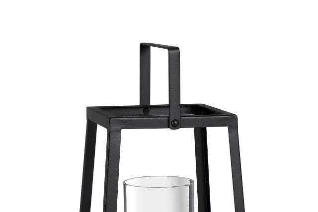 Gloria Black Medium Lantern
