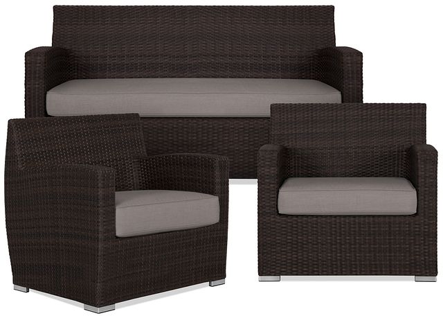 Grate Gray Outdoor Living Room Set