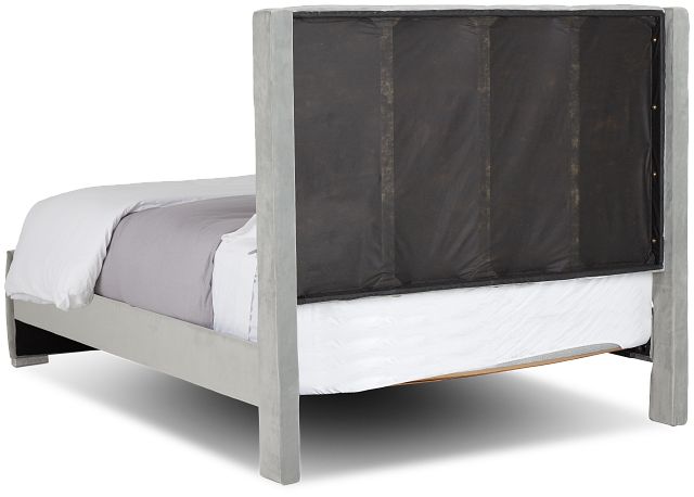 Mckinney Gray Uph Panel Bed