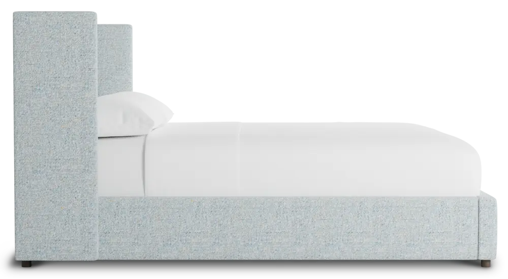 Captiva Natural Beauty Light Blue 48" Upholstered Shelter Bed Captiva Natural Beauty Light Blue 48" Upholstered Shelter Bed