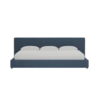 Grayton Elite Dark Blue 44" Upholstered Platform Bed