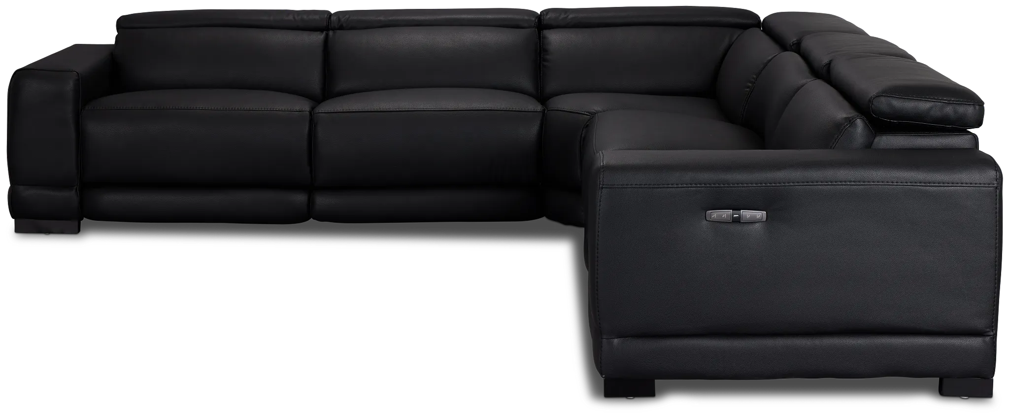 Lombardy Black Micro Small Two-arm Power Reclining Sectional