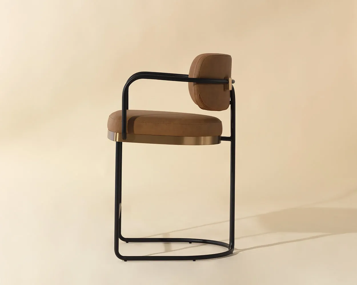 Stark Brown 24" Upholstered Barstool