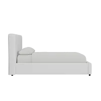 Grayton Suave White 44" Upholstered Platform Bed