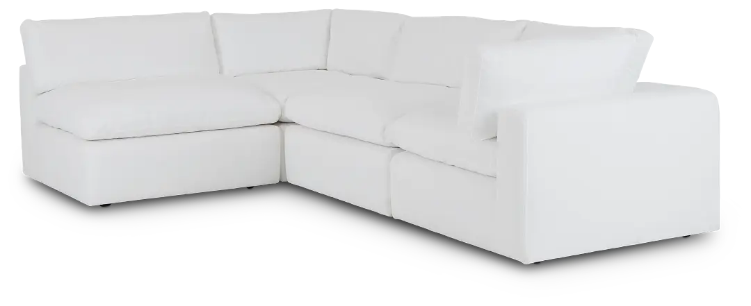 Grant White Fabric 4-piece Modular Sectional Grant White Fabric 4-piece Modular Sectional