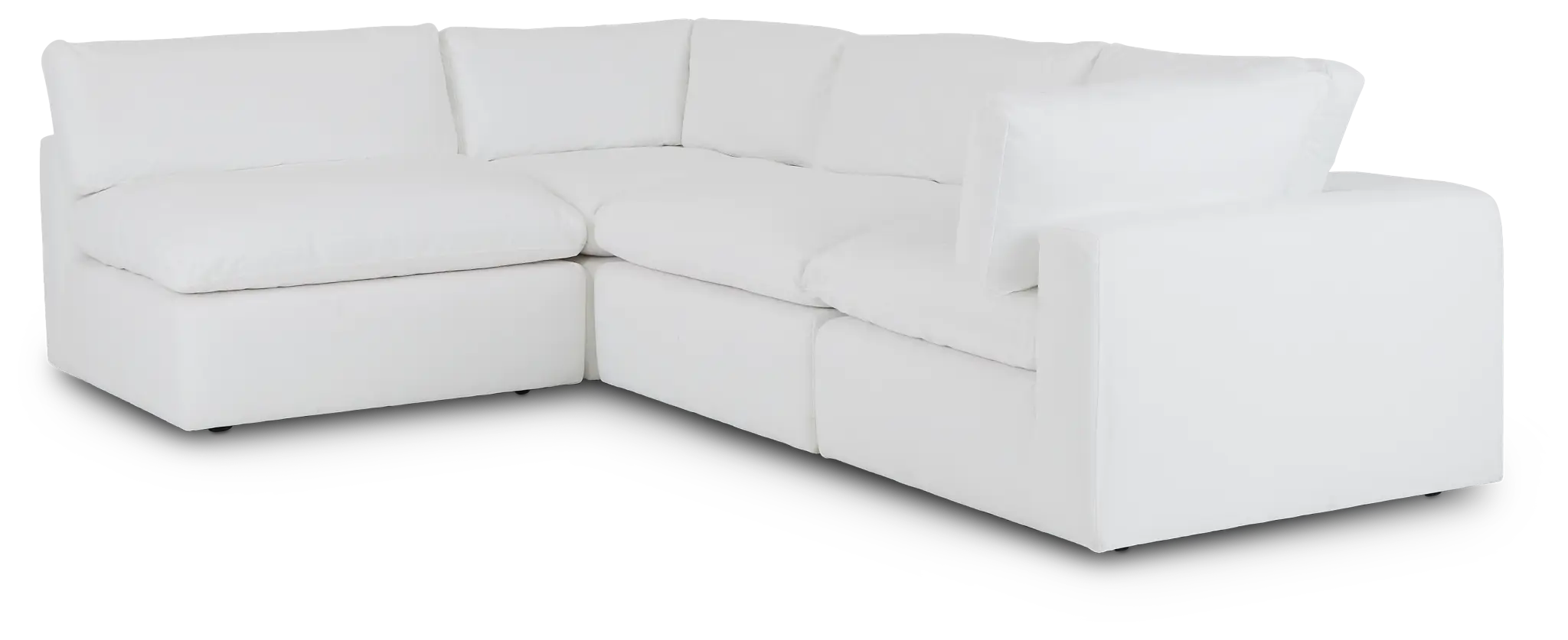 Grant White Fabric 4-piece Modular Sectional Grant White Fabric 4-piece Modular Sectional