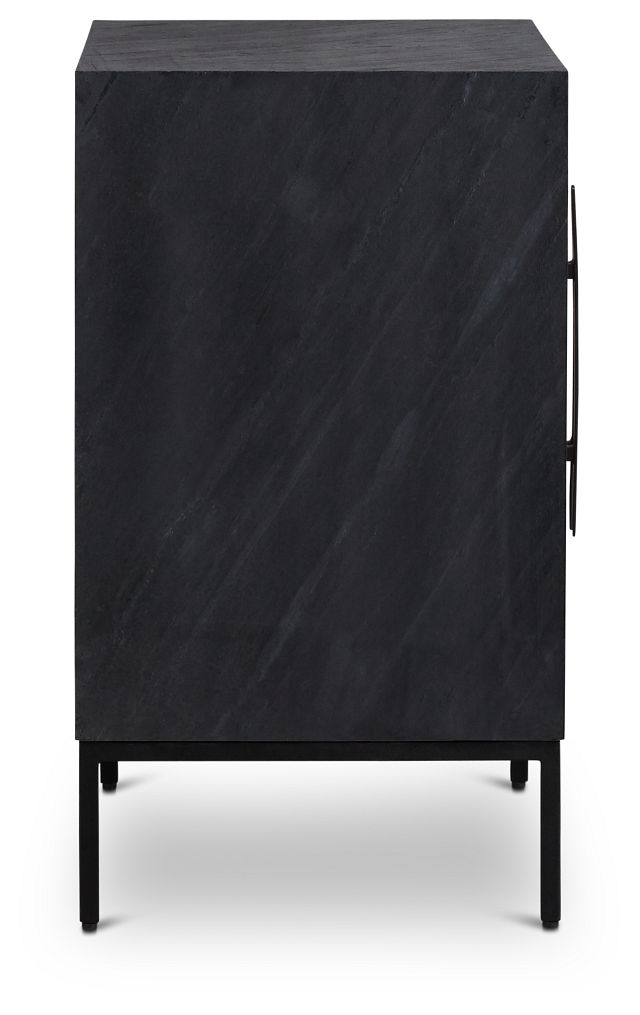 Dax Black Wood Two-door Cabinet