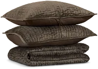 Barin Dark Gray Coverlet Set