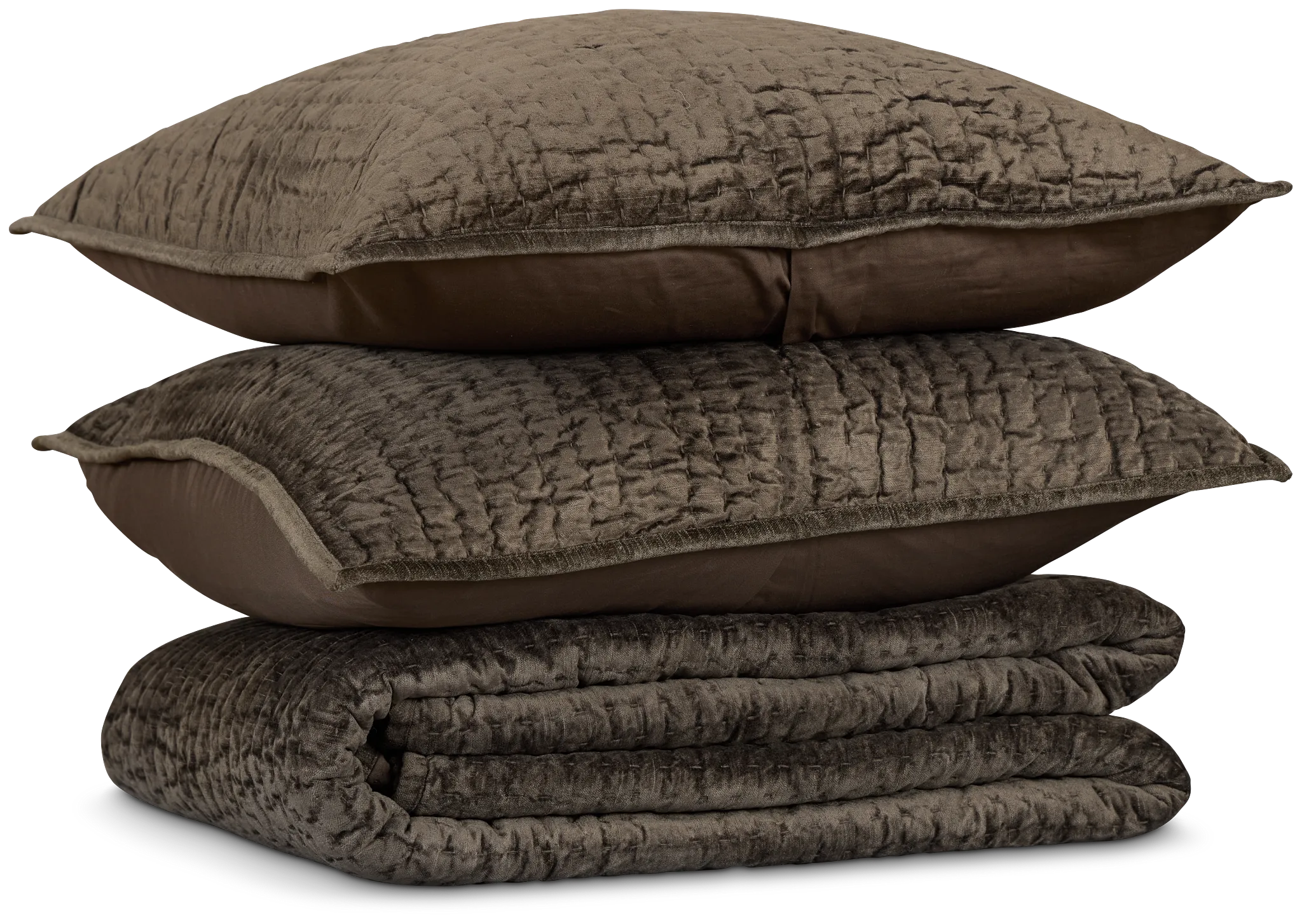 Barin Dark Gray Coverlet Set