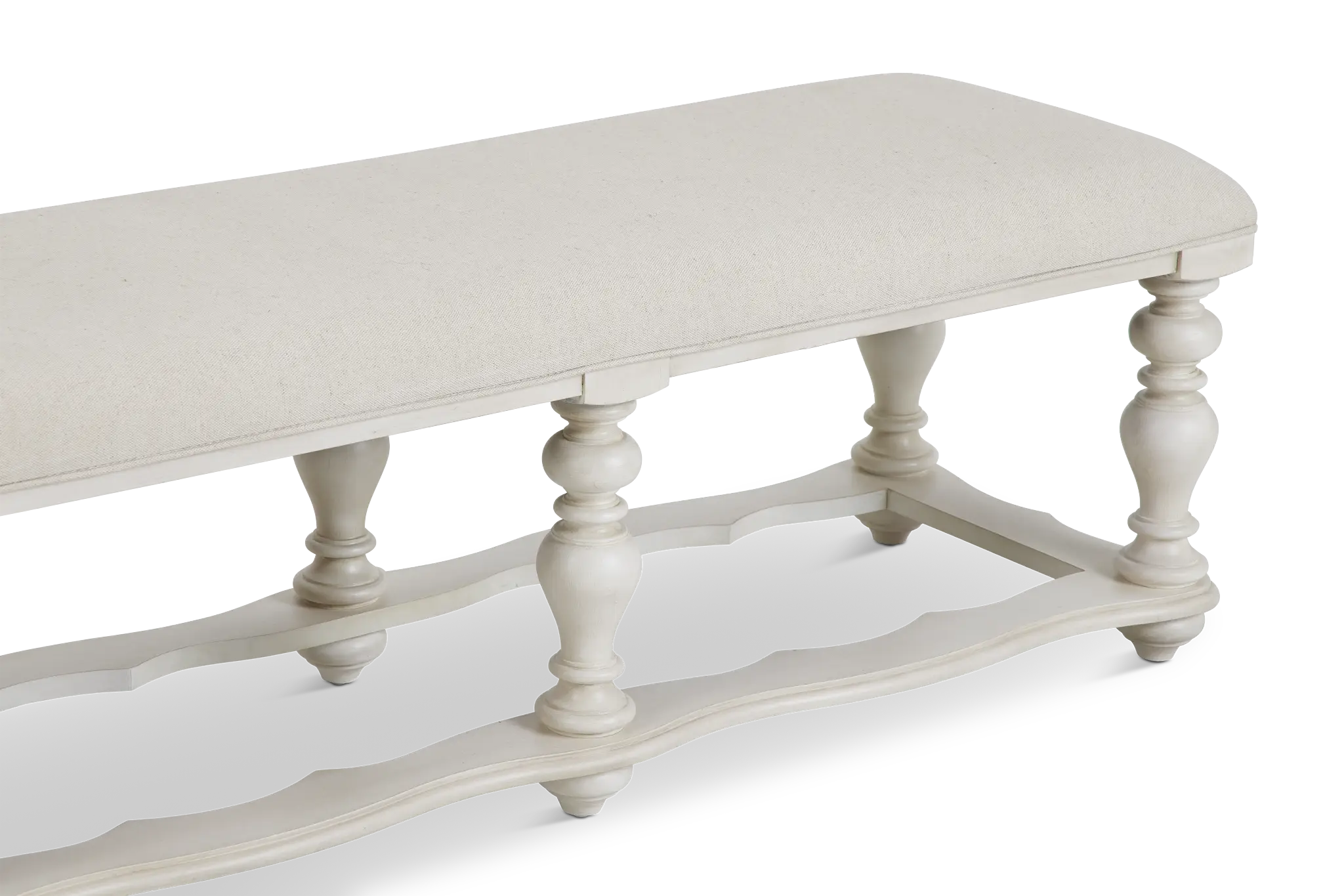 Savannah Ivory 83" Upholstered Dining Bench Savannah Ivory 83" Upholstered Dining Bench