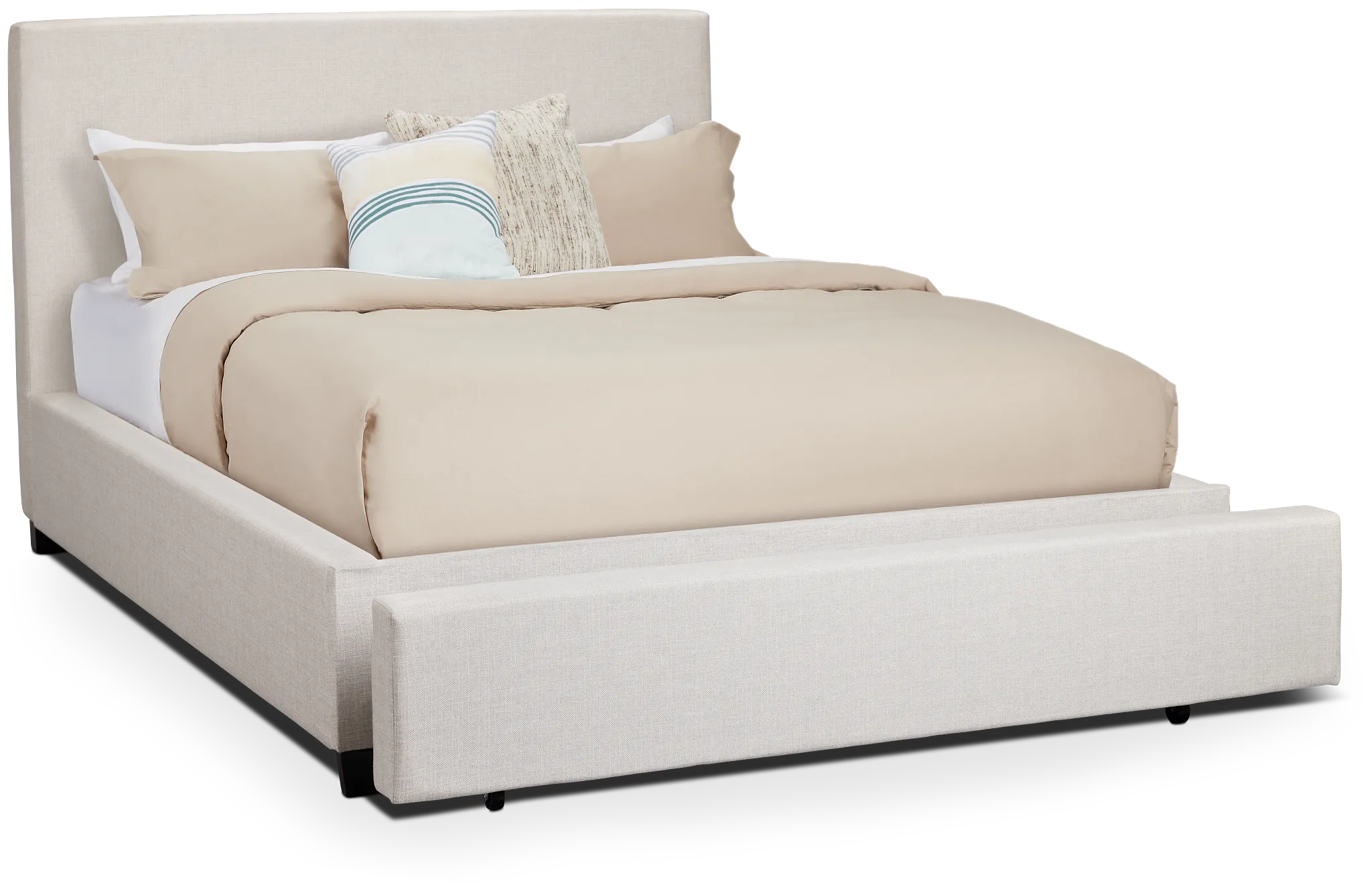 Monica Beige Uph Platform Storage Bed