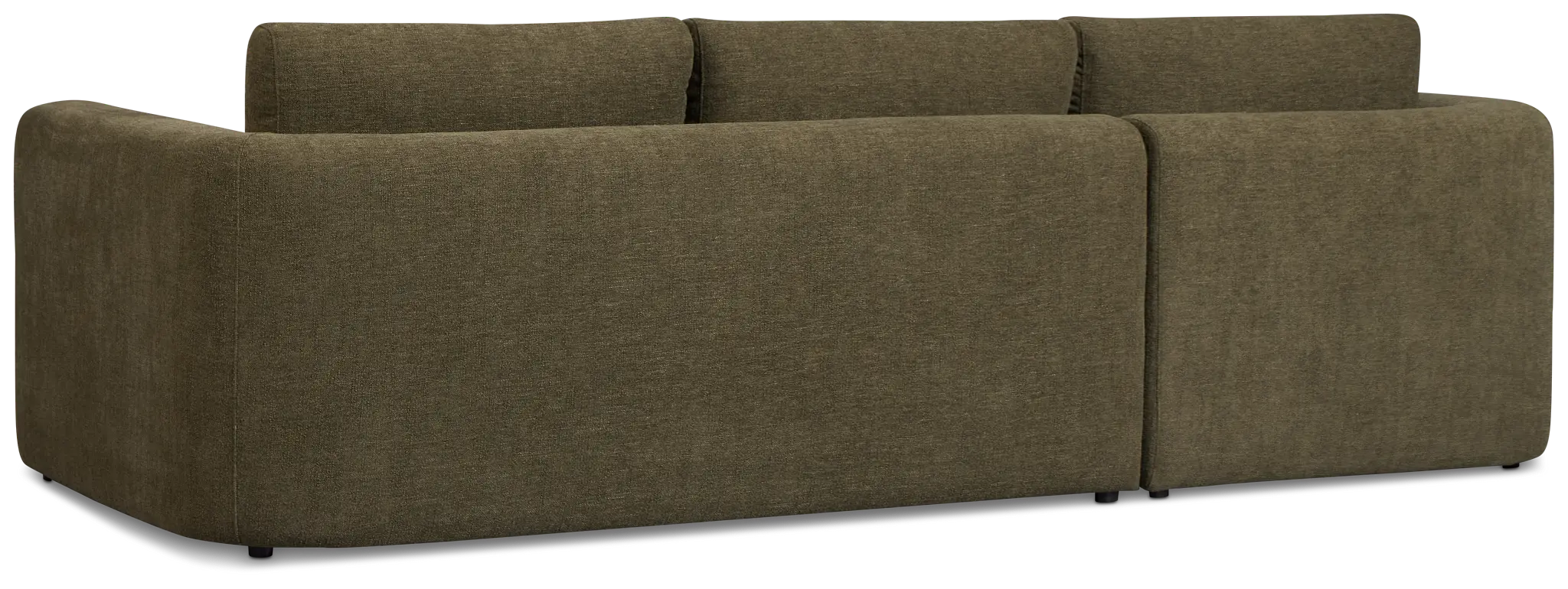 Alma Dark Green Fabric Left Chaise Sectional Alma Dark Green Fabric Left Chaise Sectional