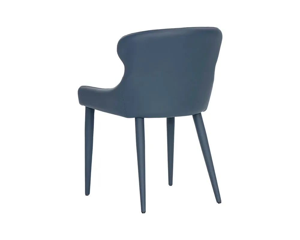 Cyrus Dark Blue Upholstered Side Chair
