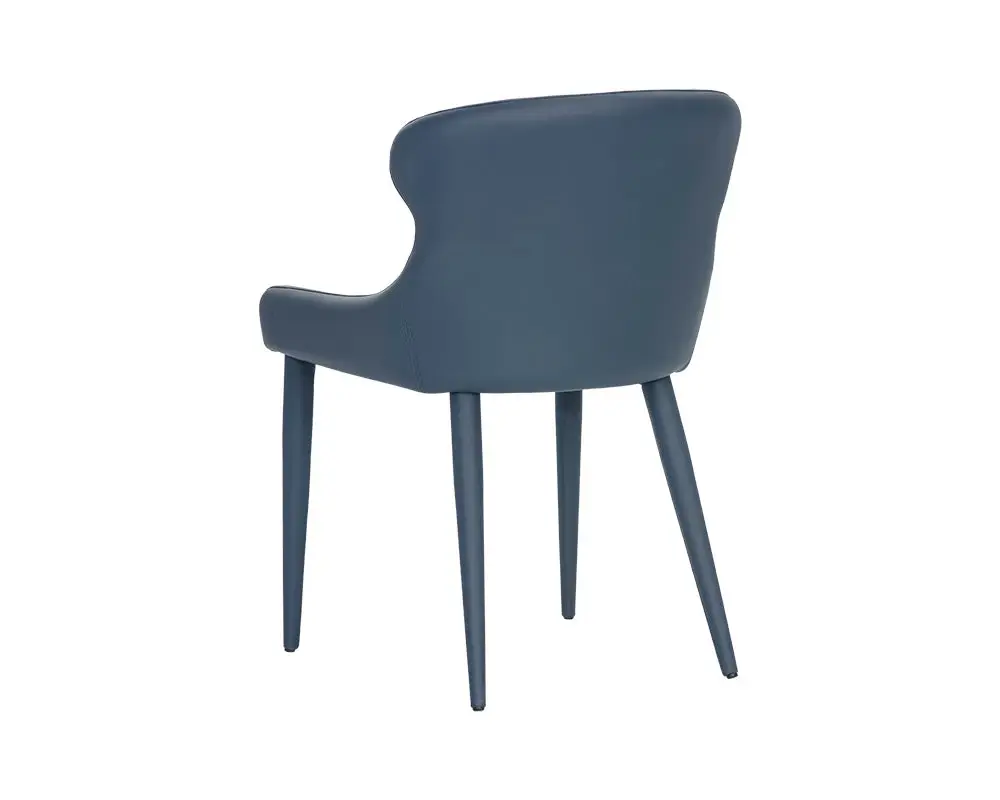 Cyrus Dark Blue Upholstered Side Chair Cyrus Dark Blue Upholstered Side Chair