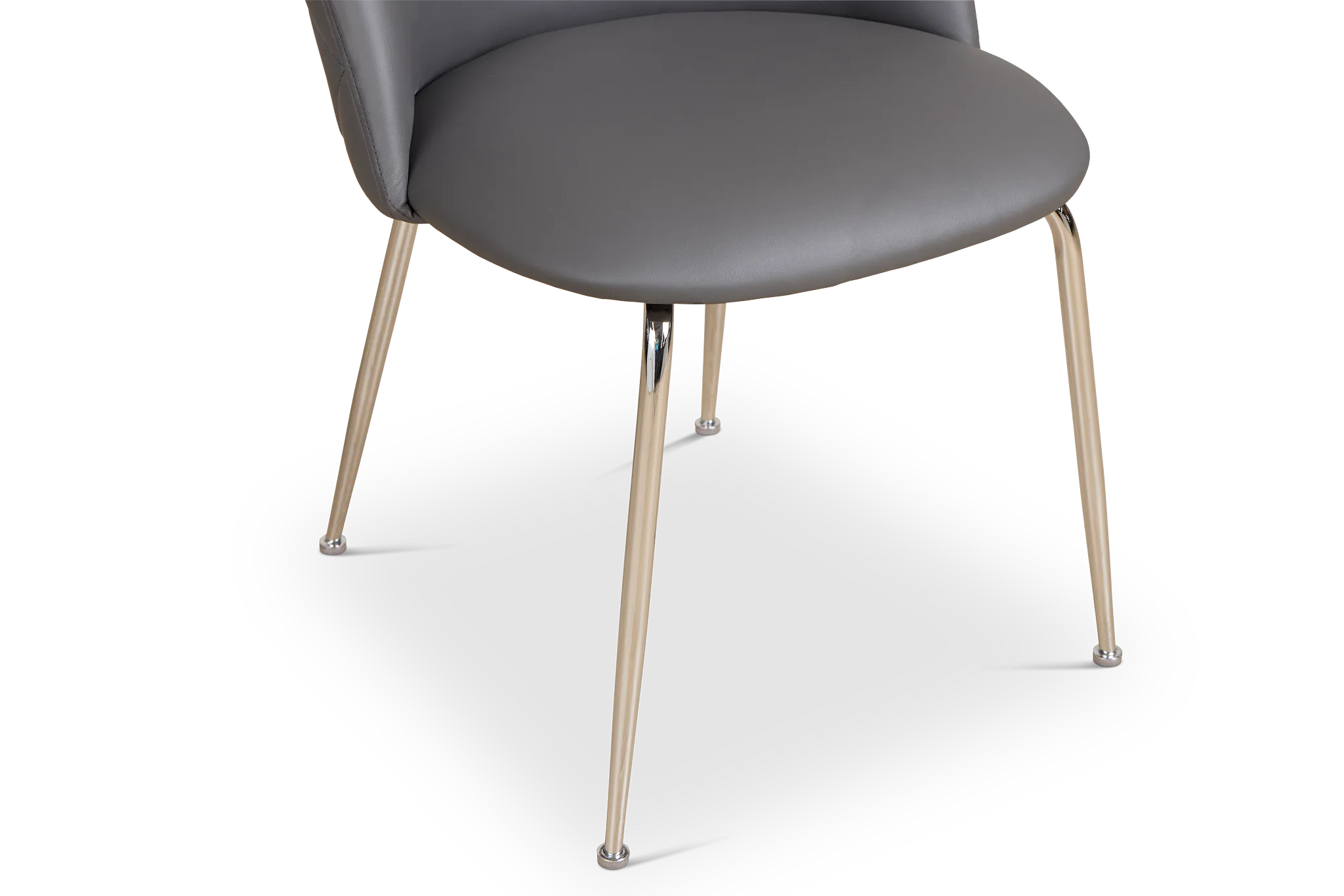 Capri Dark Gray Micro Upholstered Side Chair W/ Chrome Legs