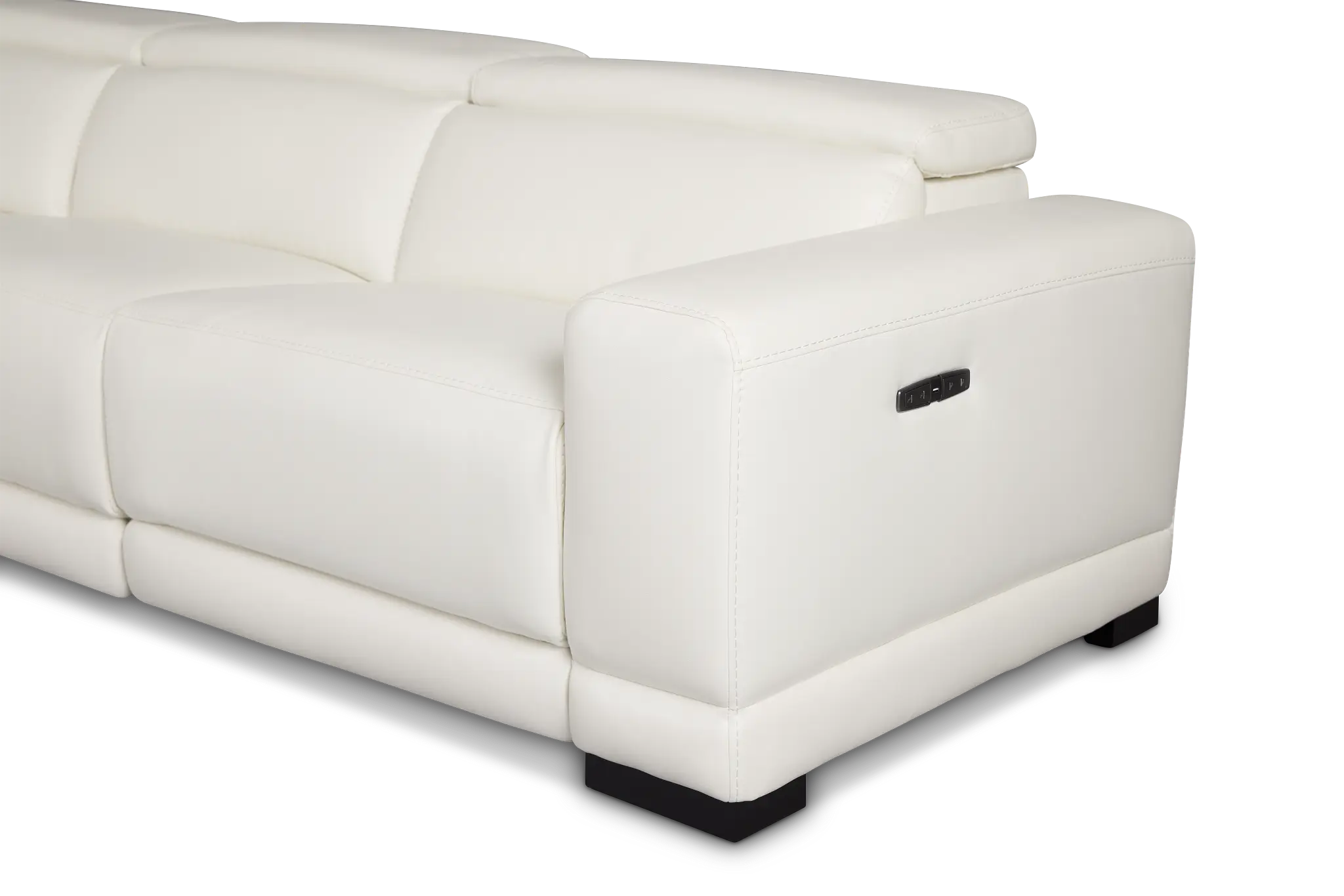 Lombardy White Micro Small Two-arm Power Reclining Sectional Lombardy White Micro Small Two-arm Power Reclining Sectional