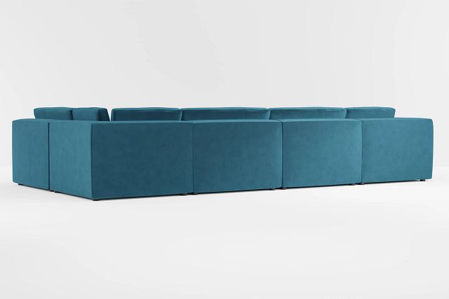 Destin Joya Teal Velvet 8-piece Pit Sectional