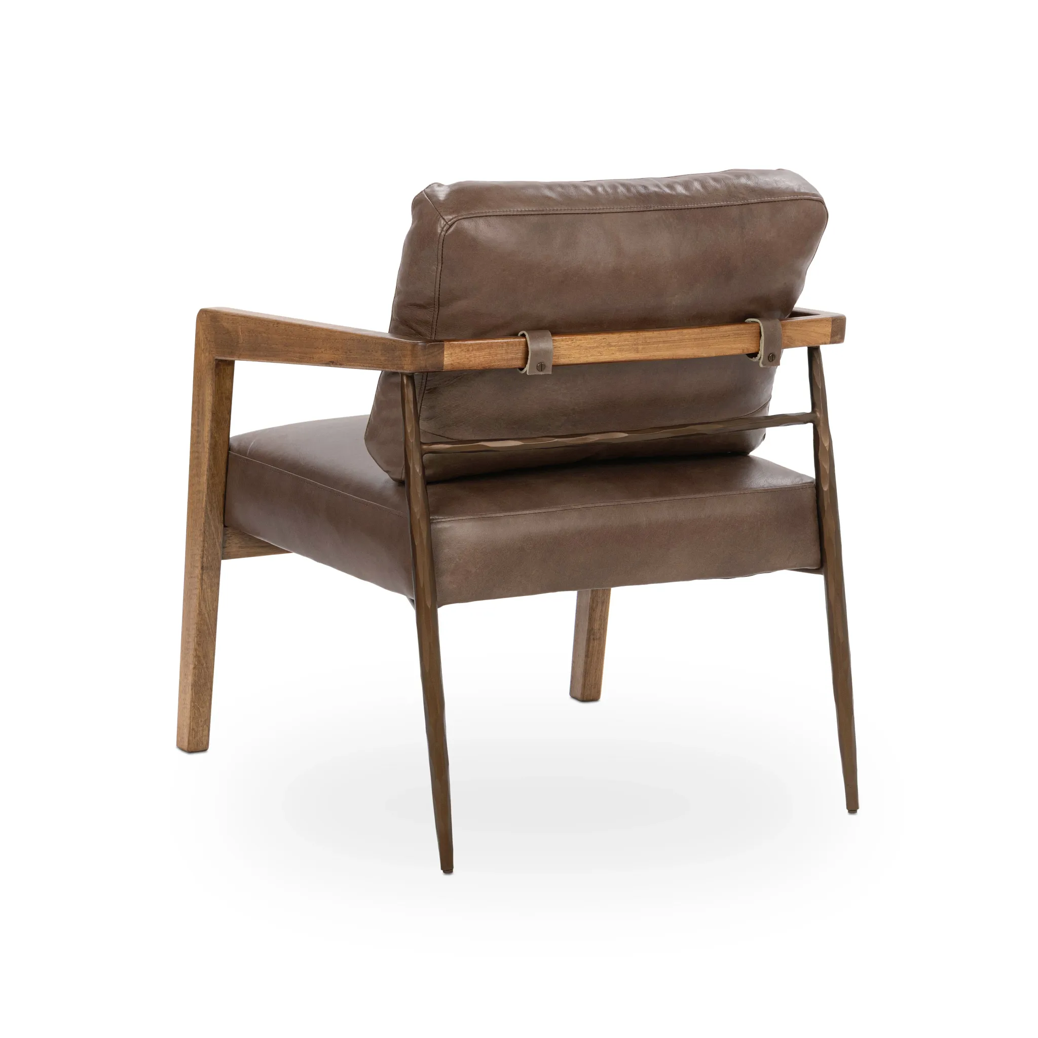 Coco Brown Leather Accent Chair