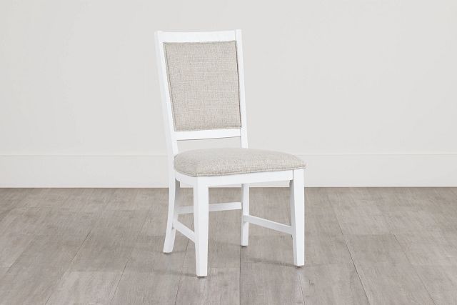 Heron Cove White Upholstered Side Chair