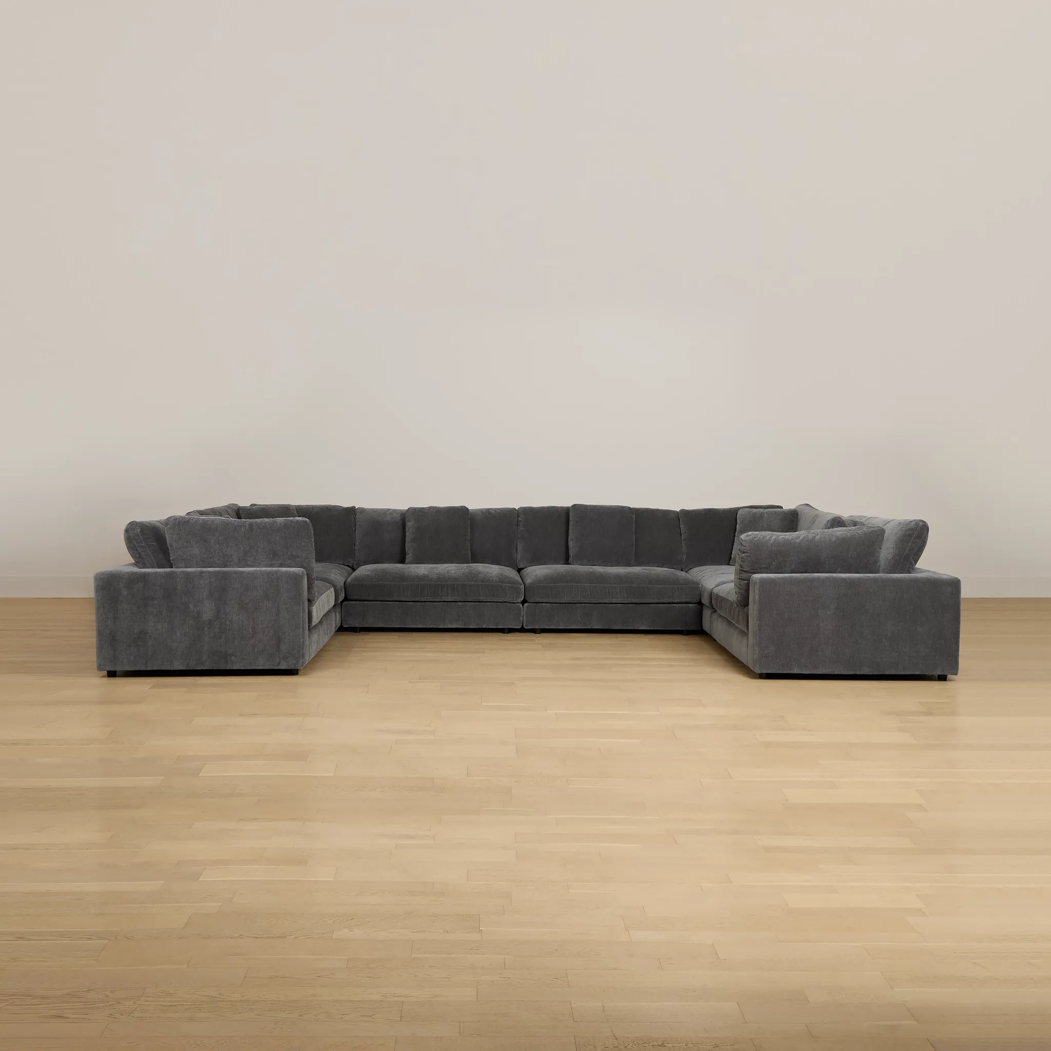 Lounge Dark Gray Fabric U-shaped Sectional