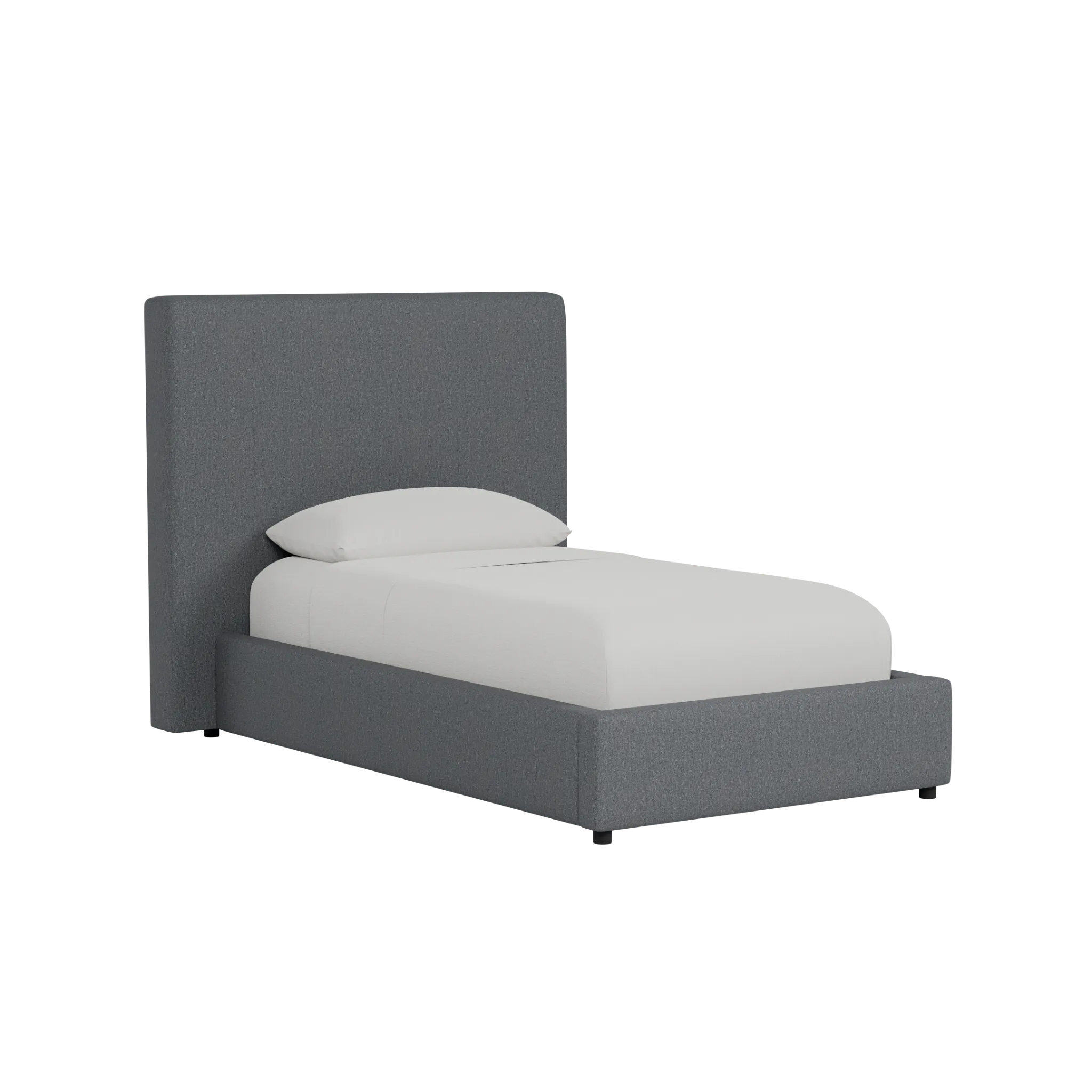 Grayton Delray Dark Gray 54" Upholstered Platform Bed