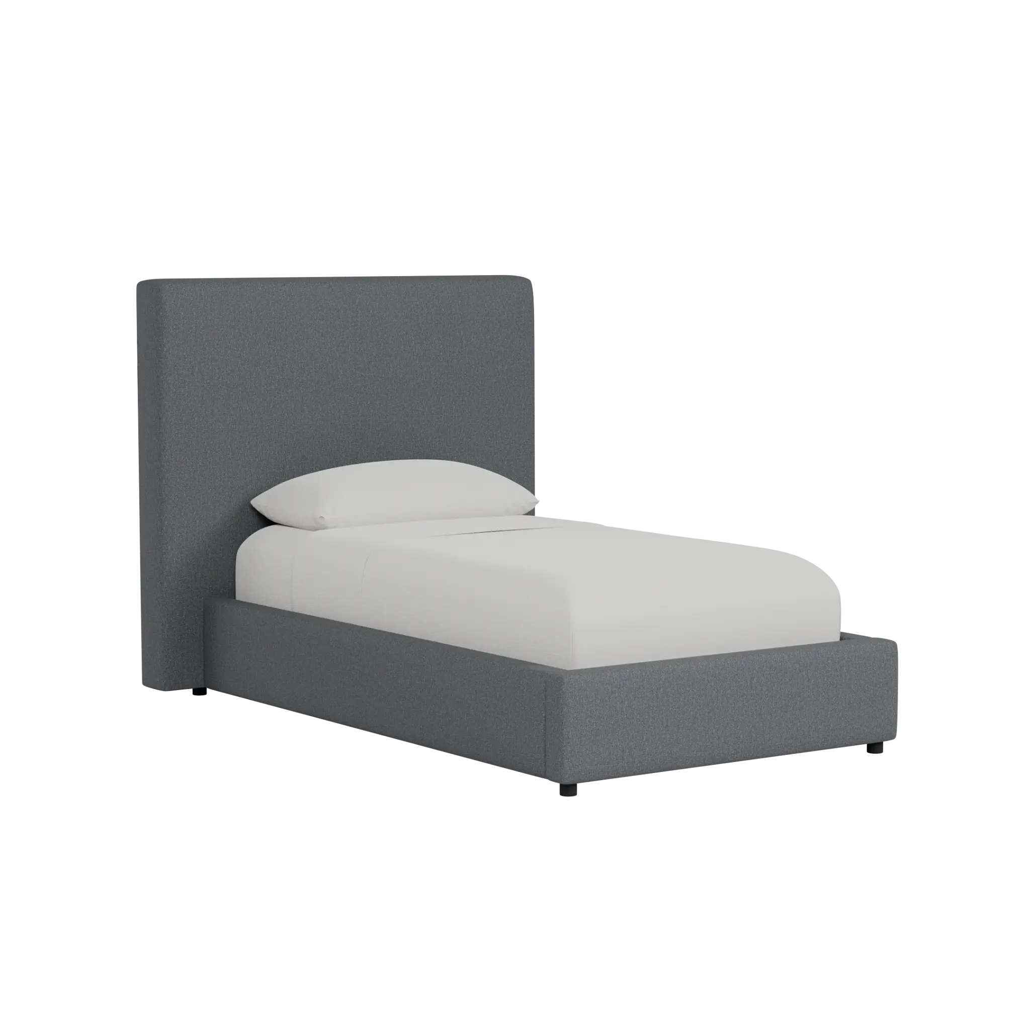 Grayton Delray Dark Gray 54" Upholstered Platform Bed Grayton Delray Dark Gray 54" Upholstered Platform Bed