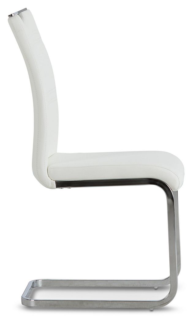 Treviso White Upholstered Side Chair (2)