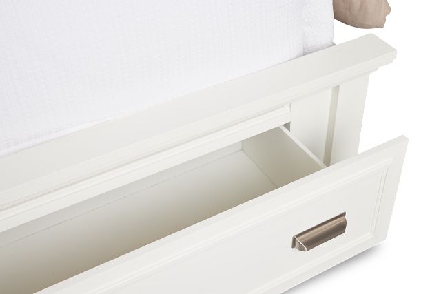 Cape Cod Ivory Panel Storage Bed