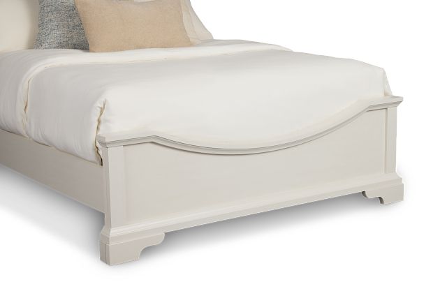 Charlotte White Uph Panel Bed