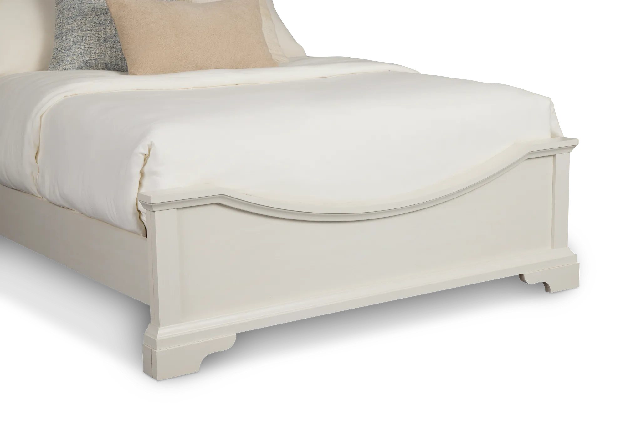Charlotte White Uph Panel Bed