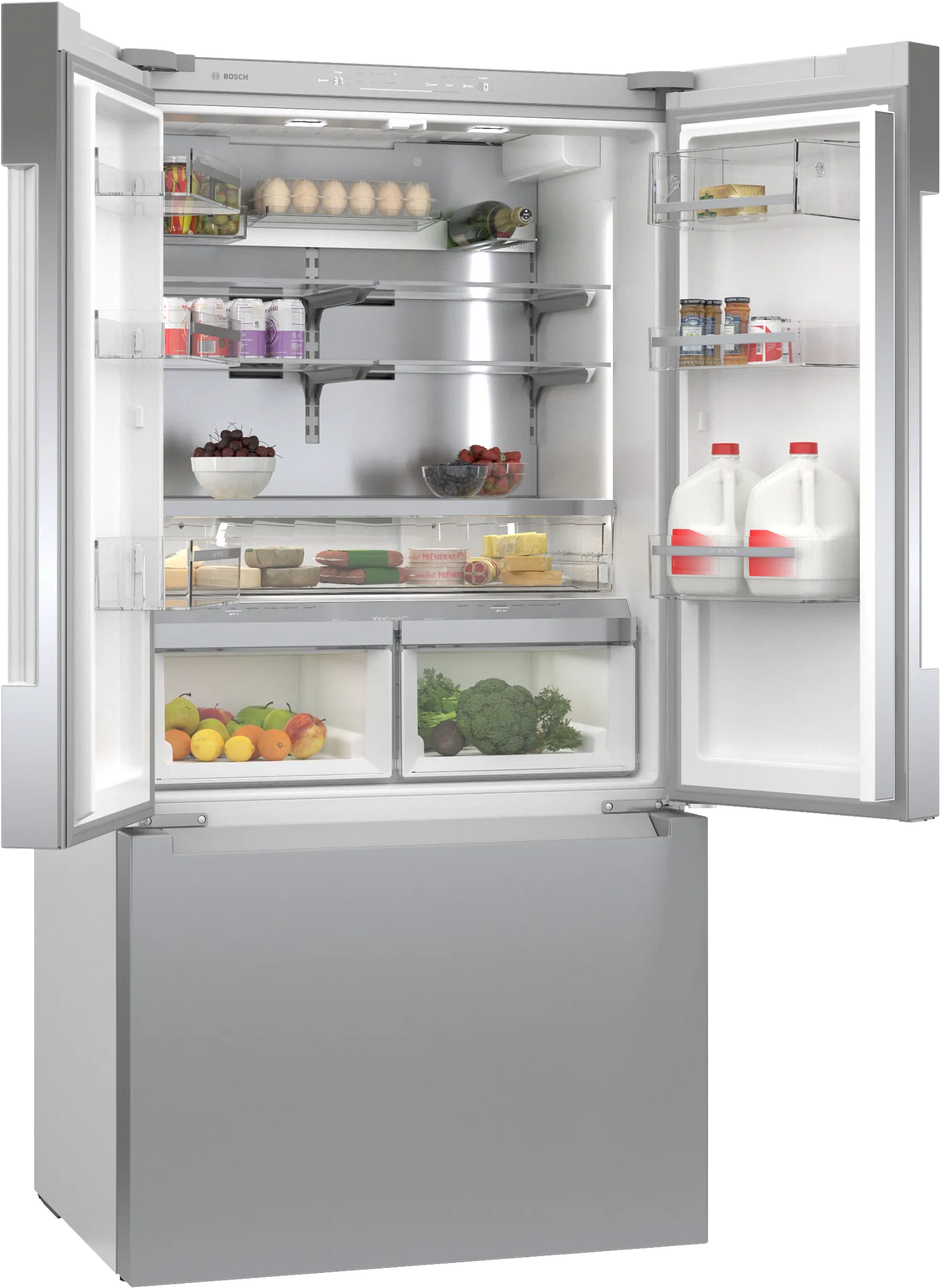 Bosch 800 Series Stainless Steel 36" French Door Refrigerator