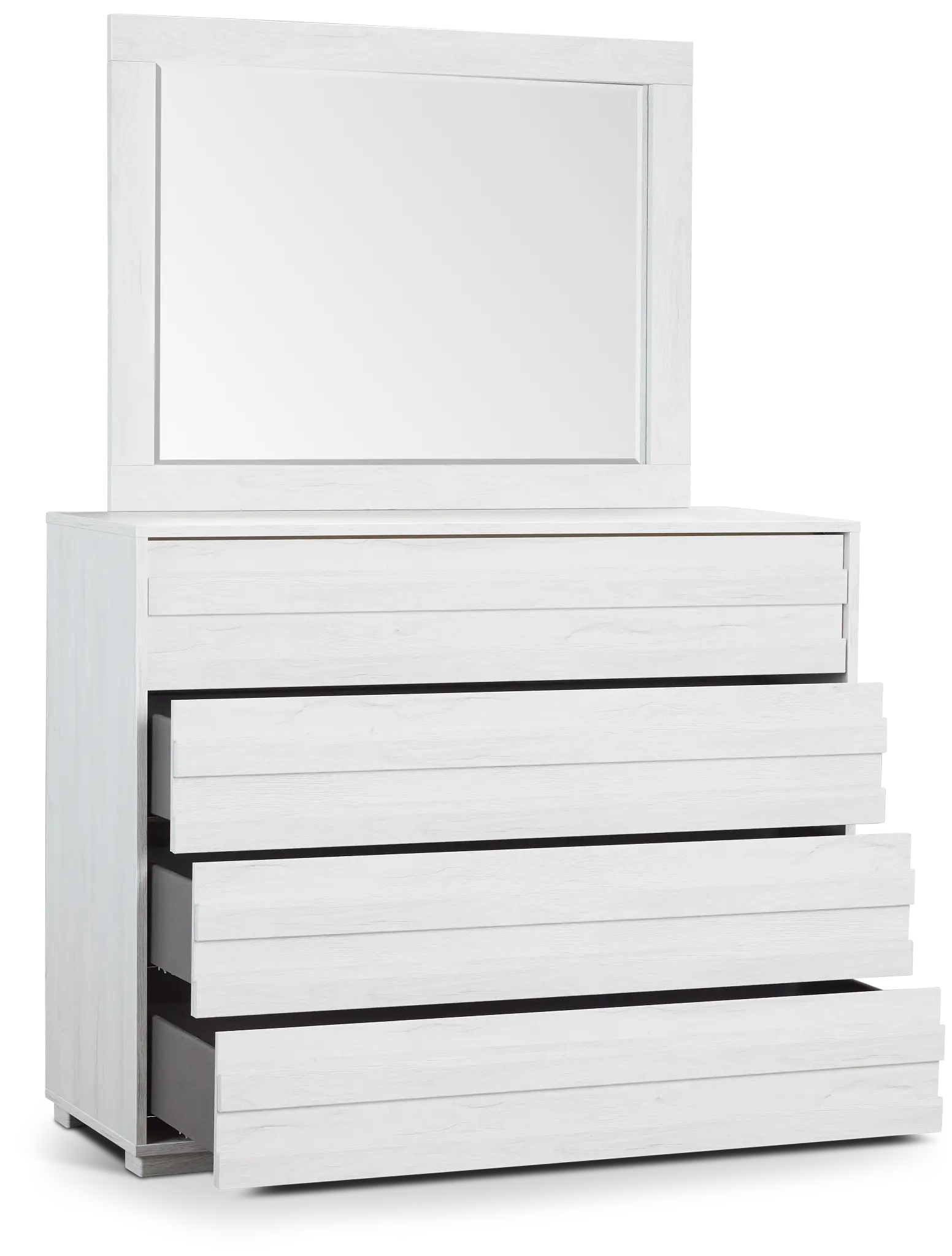 Everett White Dresser & Mirror Everett White Dresser & Mirror