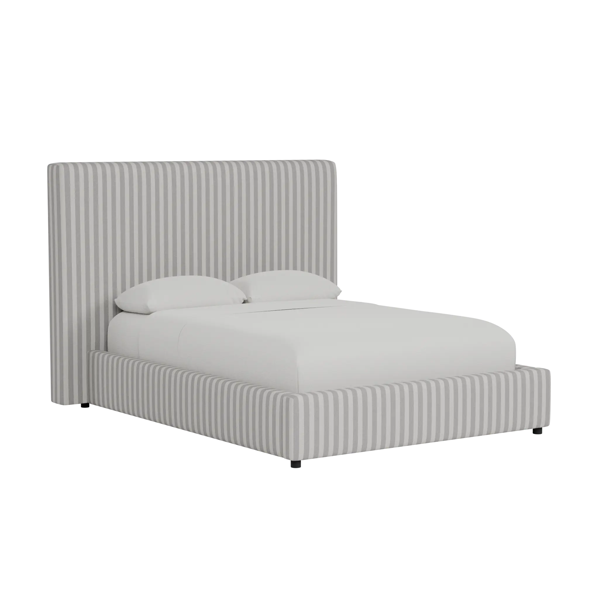 Grayton Sea Lane Light Gray 54" Upholstered Platform Bed Grayton Sea Lane Light Gray 54" Upholstered Platform Bed