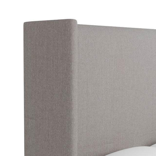 Captiva Peyton Gray 60" Upholstered Shelter Bed