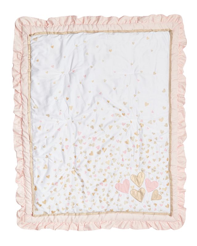 Confetti Light Gold 4 Piece Crib Bedding Set