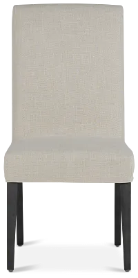 Harbor Light Beige Short Slipcover Chair With Dark-tone Leg