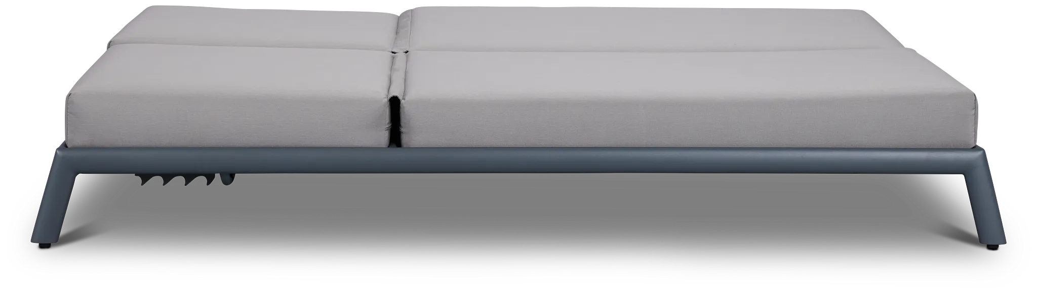 Tortuga Gray Double Cushion Chaise