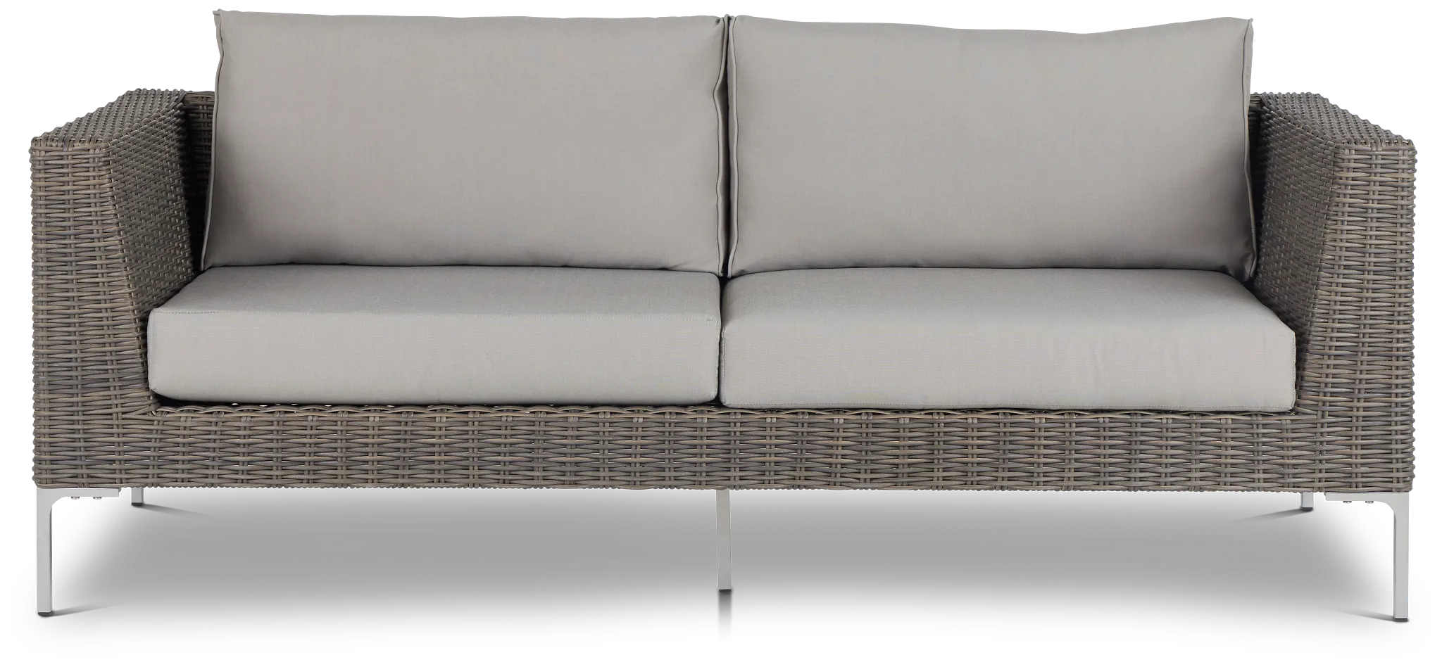 Tulum Gray Woven Sofa W/ 2 Cushions