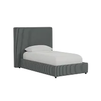 Grayton Lucy Navy 54" Upholstered Platform Bed