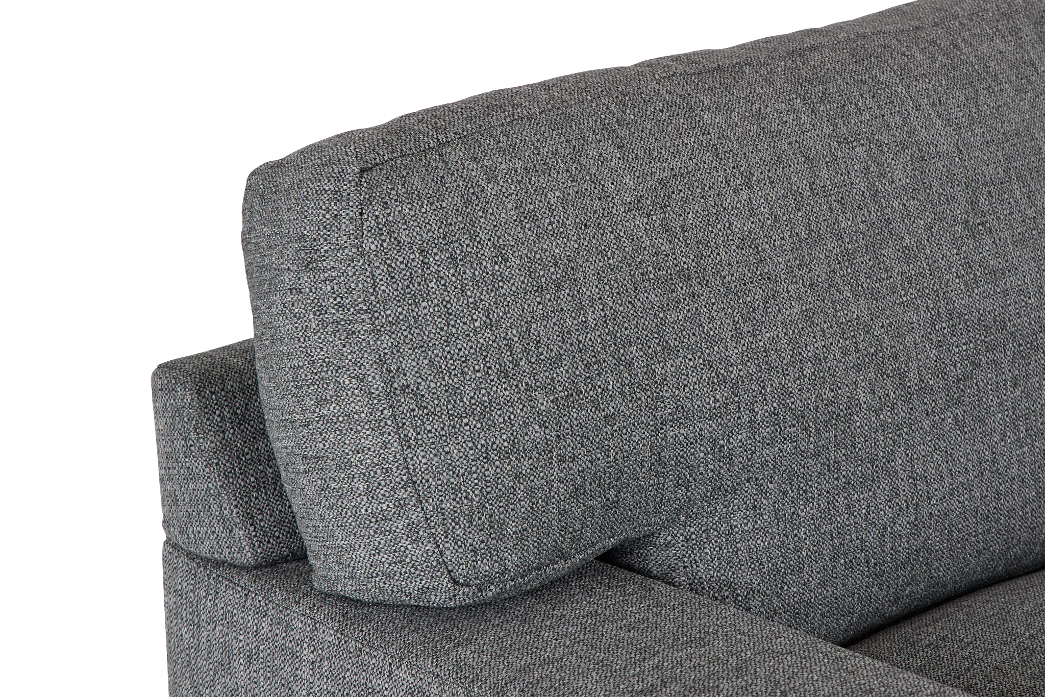 Veronica Dark Gray Down Small Right Bumper Sectional