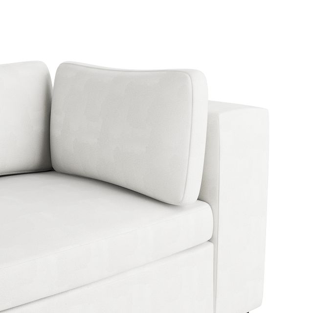 Destin Sutton White Fabric 4-piece Modular Sectional
