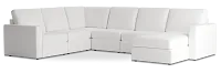 Citymod White Fabric Medium Right Chaise Sectional