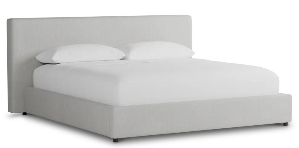 Grayton Delray Pewter 44" Upholstered Platform Bed Grayton Delray Pewter 44" Upholstered Platform Bed